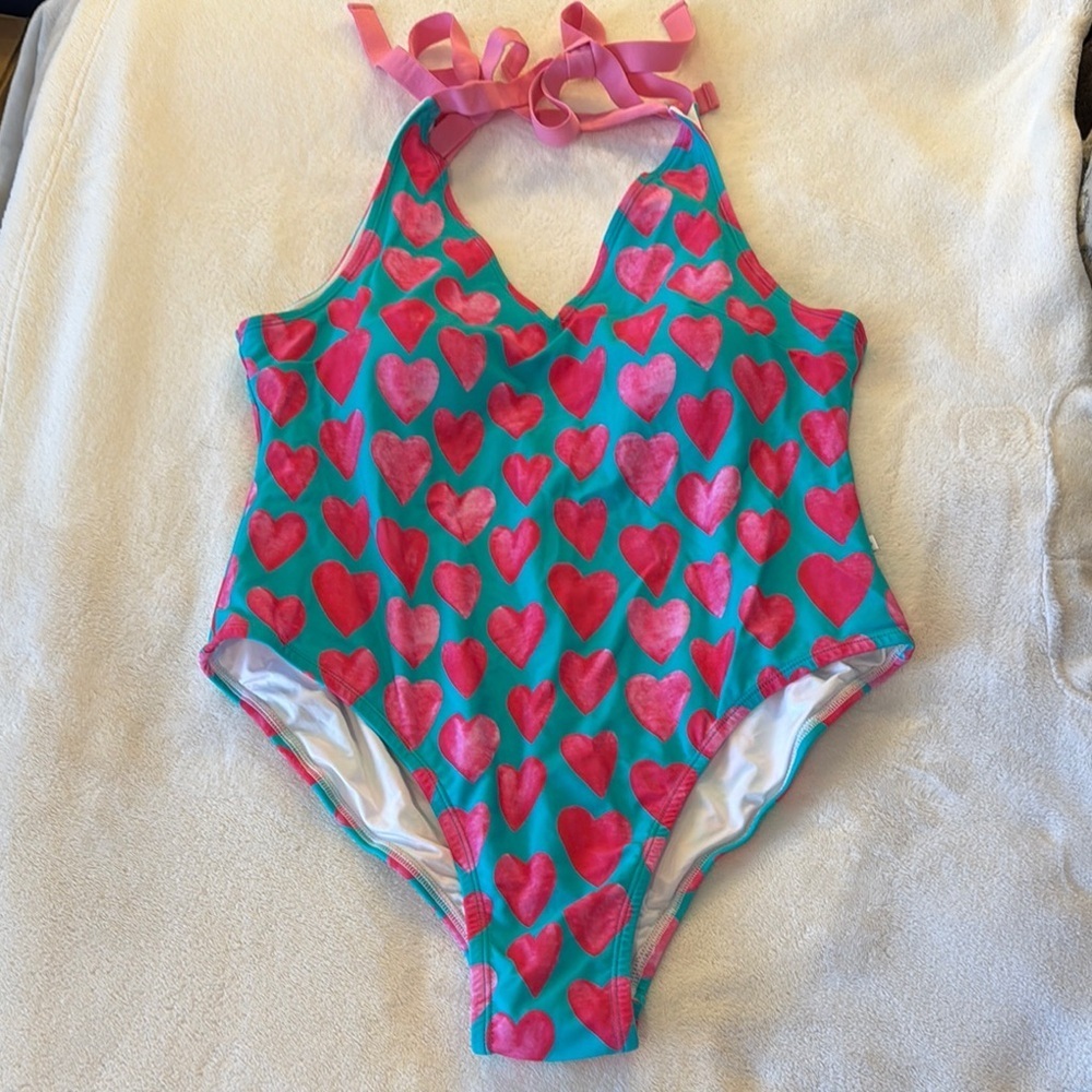 Posh Peanut “Queen of Hearts” Patterned Swimsuit Size 2XL NWT - RARE Pattern!